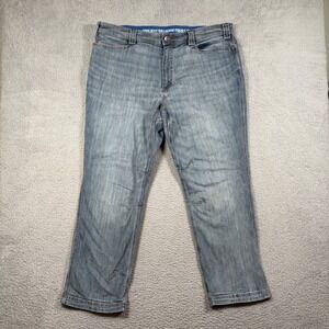 Duluth Trading Co Coolmax Ballroom Double Flex Jeans Men 42x30 Blue Standard Fit